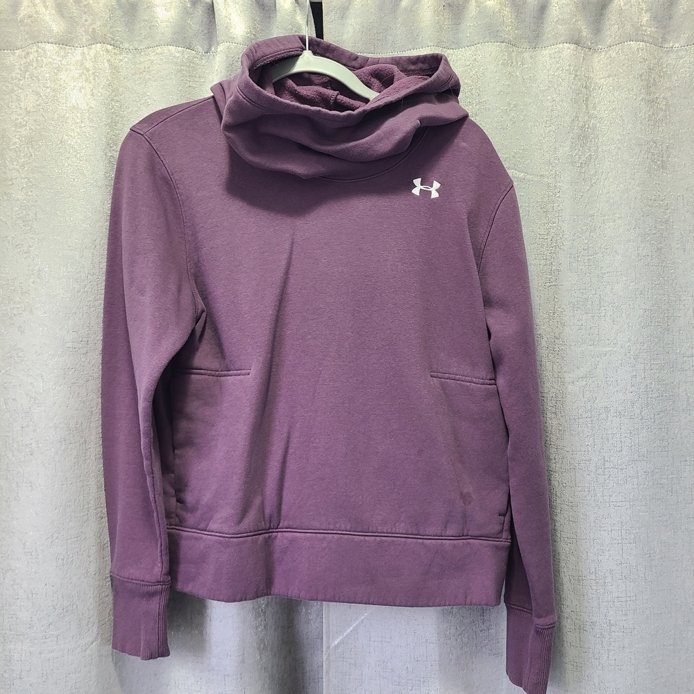 Under Armour‎ Women's Purple Hooded Cowl Neck Sweatshirt M Flawed